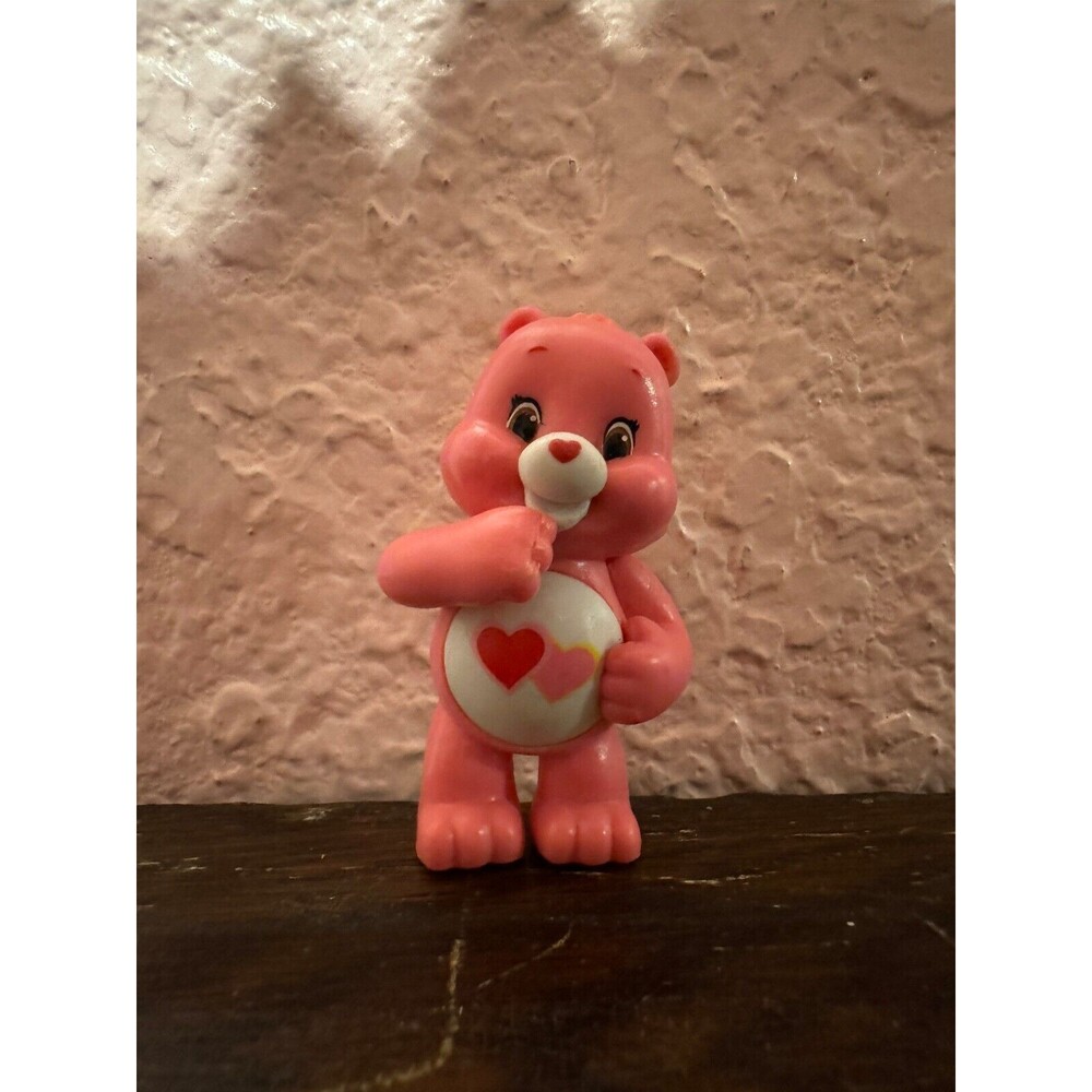 TCFC Pink Love a Lot Care Bear 3" Mini Figure Hearts PVC Cake Tooper Toy